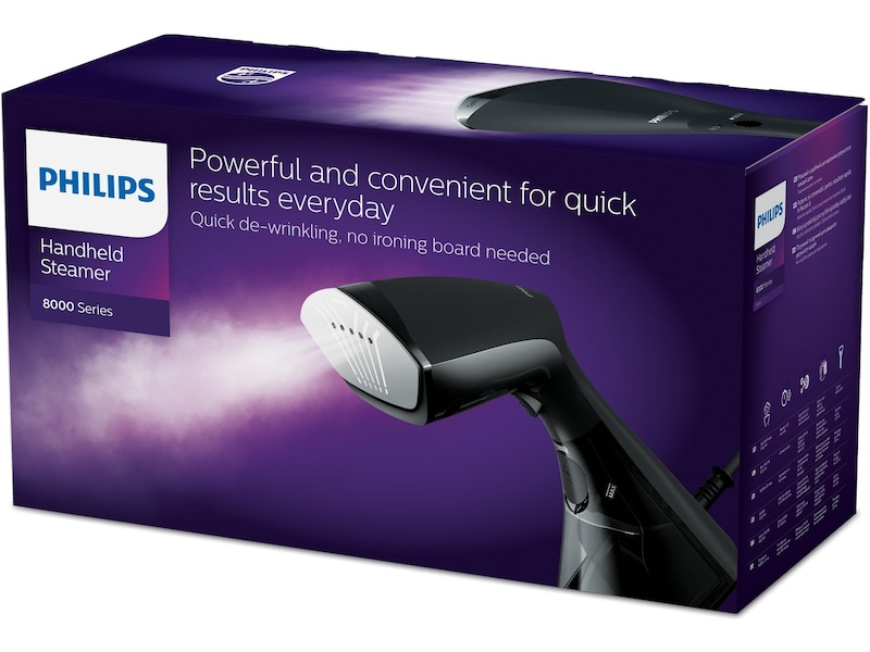 Philips Series 8000 GC800/80 Håndholdt tøydamper (sort/sølv) Steamer