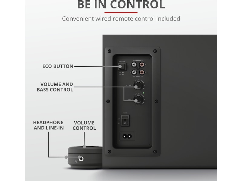 Trust Yuri 2.1 høyttalere 2.1 Høyttalere