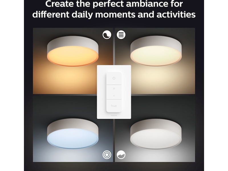 Philips Hue Enrave, medium taklampe (hvit) Taklampe