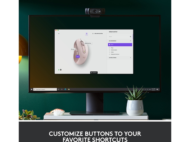Logitech Signature M650 Medium  trådløs mus Rosa Mus