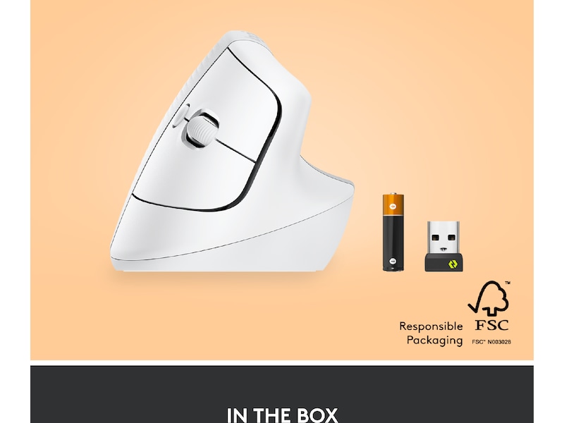 Logitech Lift Vertikal mus (off-white) Mus