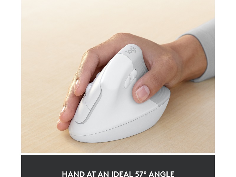 Logitech Lift Vertikal Business mus (off-white) Mus