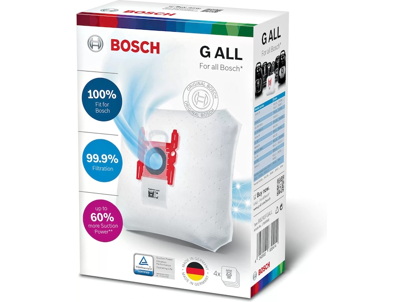 Bosch BBZ41FGALL Støvsuger støvpose, PowerProtect Type G ALL Tilbehør til støvsugere & rengjøring