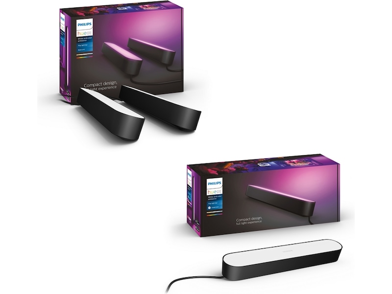 Philips Hue Play light bar 2-pakning Bundle (sort) | KomplettBedrift.no