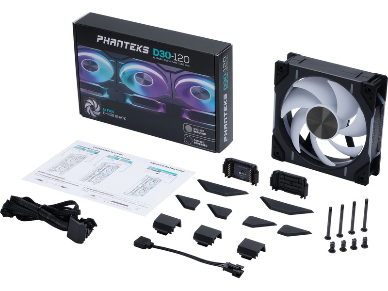 Phanteks D30 120mm PWM Vifte DRGB (sort) Vifter