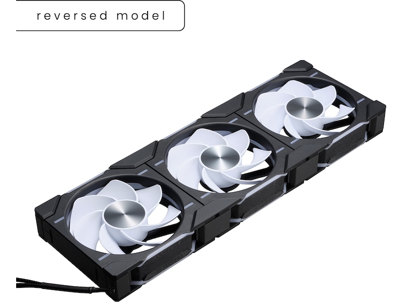Phanteks D30 120mm Reversed Air Vifte 3pack (sort) Vifter