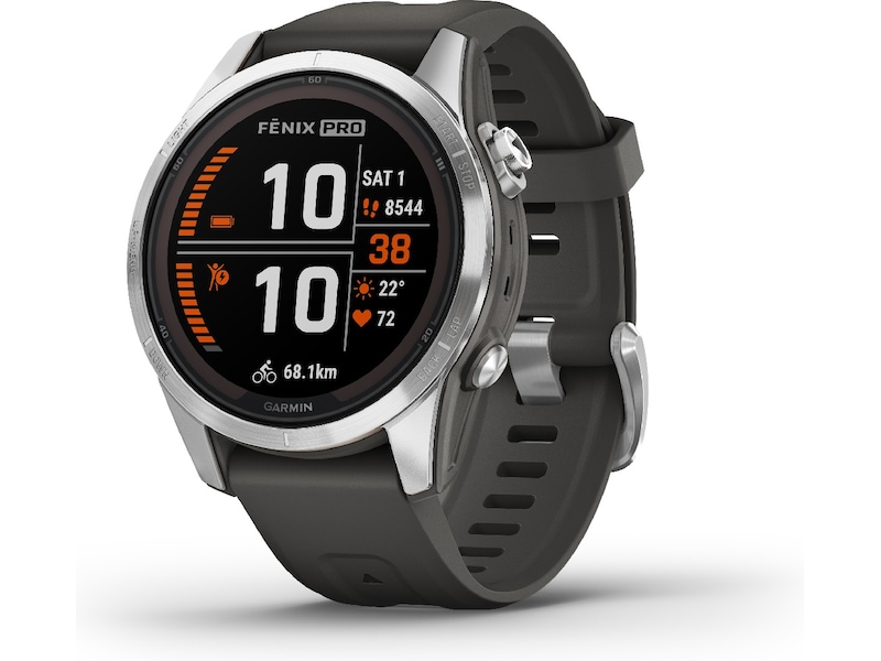 Garmin fenix 7S Pro Solar 42mm GPS (silver/graphite) Smartklokker