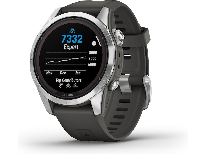 Garmin fenix 7S Pro Solar 42mm GPS (silver/graphite) Smartklokker