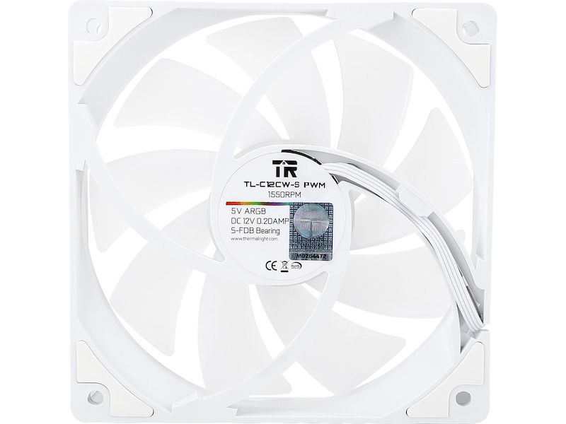 Thermalright TL-C12CW-S ARGB 120mm Vifte 3-Pack (hvit) Vifter