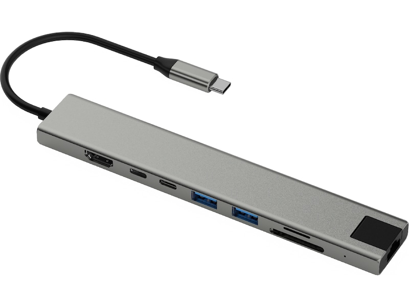 Andersson USB-C Hub (grå) Dockingstasjon & USB-HUB