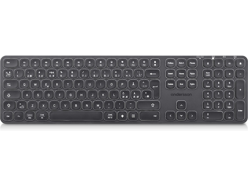 Andersson WSK-3000 trådløst tastatur (sort) Tastatur