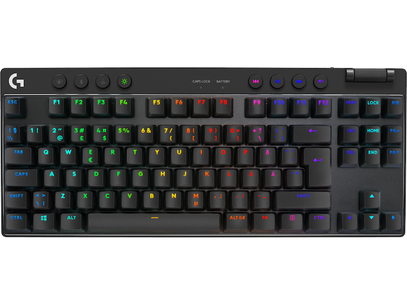 Logitech G Pro X TKL Lightspeed Trådløst Gamingtastatur (sort) Gamingtastatur
