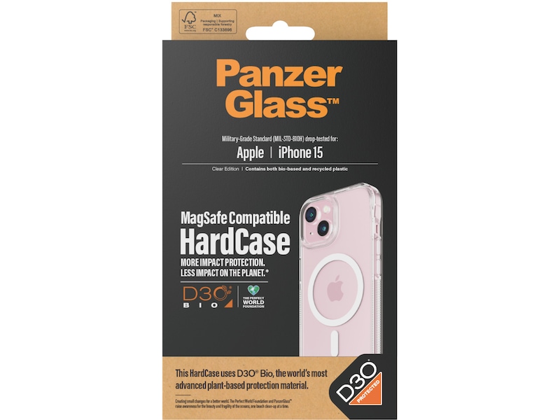 PanzerGlass iPhone 15 HardCase Deksel (gjennomsiktig) Deksel til mobiltelefon
