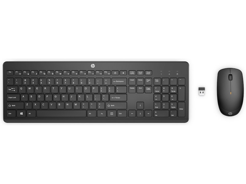 HP 230 kombinert trådløs mus og tastatur (sort) Tastatur