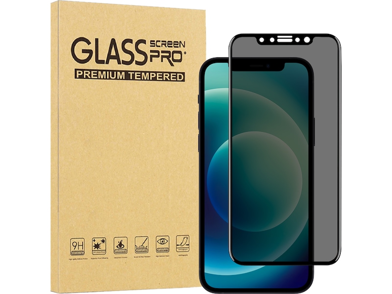 iiglo  iPhone 12 3D Privacy Skjermbeskytter Skjermbeskyttelse