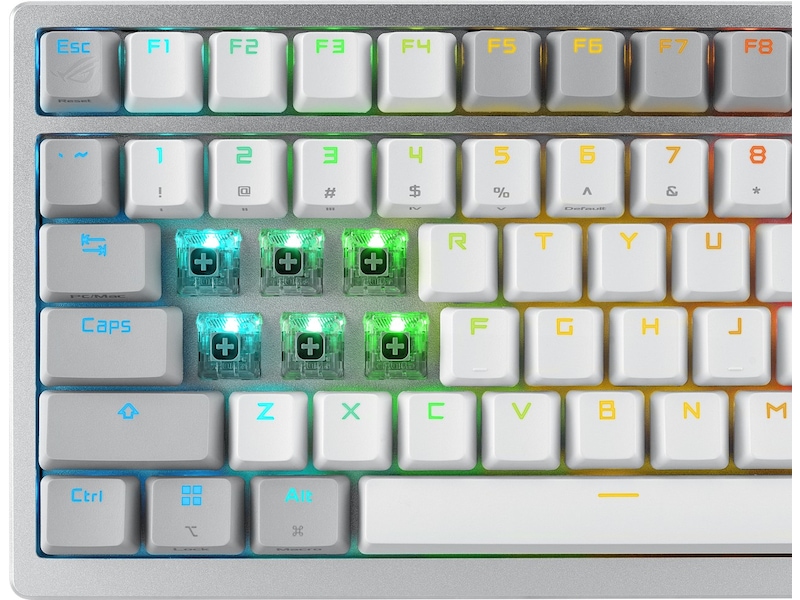 ASUS ROG Azoth Trådløs DIY Gamingtastatur (hvit) Gamingtastatur
