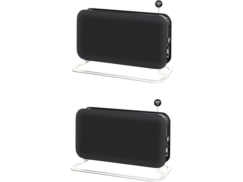 Mill WiFi gulvovn 1200W (sort) 2-pack Frittstående varmeovner