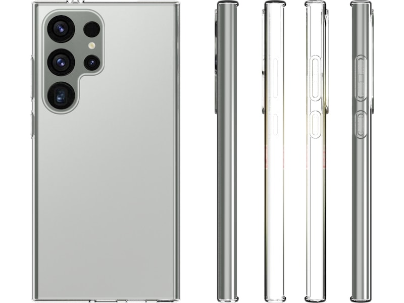 iiglo Galaxy S24 Ultra Silikondeksel (gjennomsiktig) Deksel til mobiltelefon