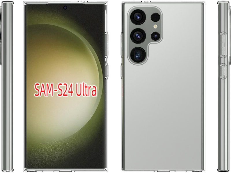 iiglo Galaxy S24 Ultra Silikondeksel (gjennomsiktig) Deksel til mobiltelefon