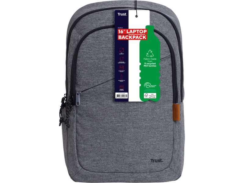 AVANA 16" Eco Ryggsekk (grå) Ryggsekk, veske & mappe