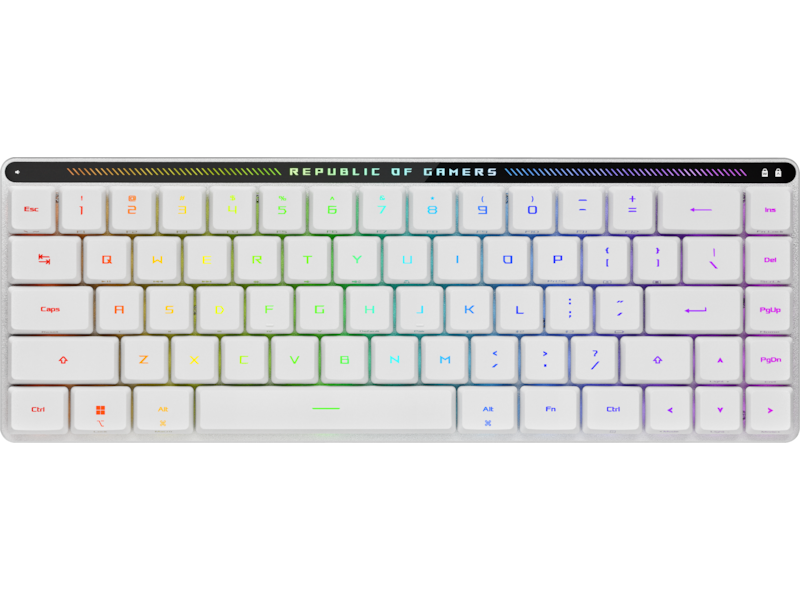 ASUS ROG Falchion RX Low Profile Optical trådløst gamingtastatur (hvit) Gamingtastatur