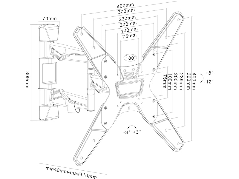 Andersson WMA 2.7 veggfeste TV tilt 23-55" Veggfeste & TV-stativ