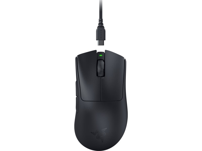 Razer DeathAdder V3 Pro + HyperPolling Wireless Dongle (sort) Gamingmus