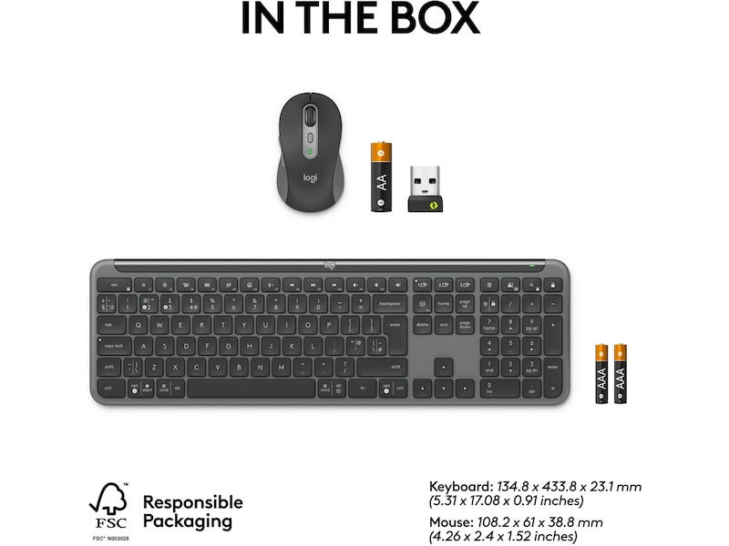 Logitech Signature Slim Combo MK950 for Business (graphite) Mus & tastatur -kombipakker