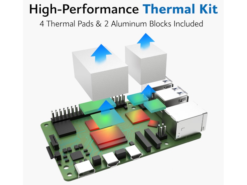 Akasa Pi-5 Pro Aluminium Case Tilbehør