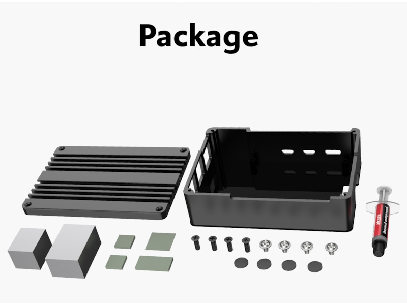 Akasa Pi-5 Pro Aluminium Case Tilbehør