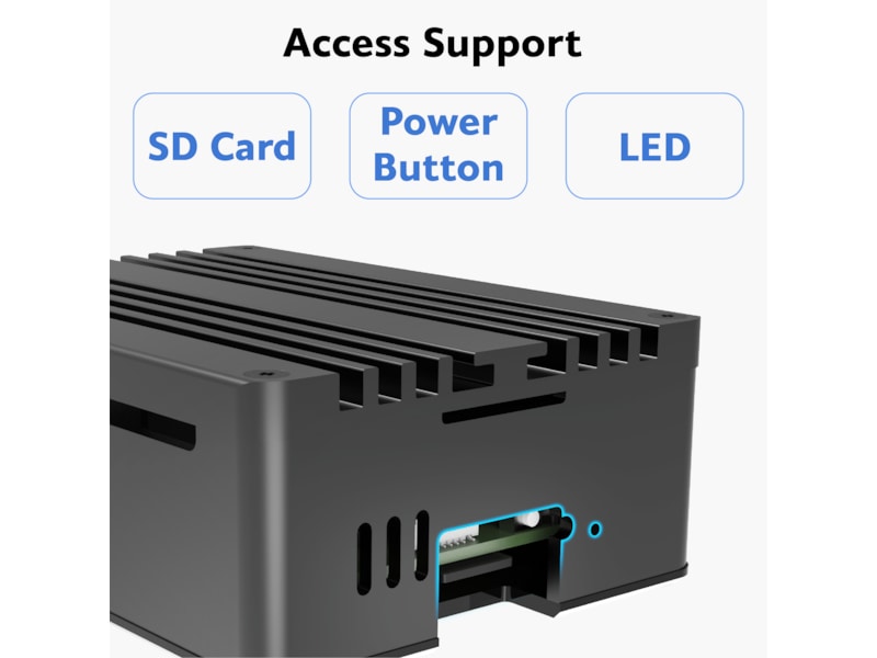 Akasa Pi-5 Pro Aluminium Case Tilbehør