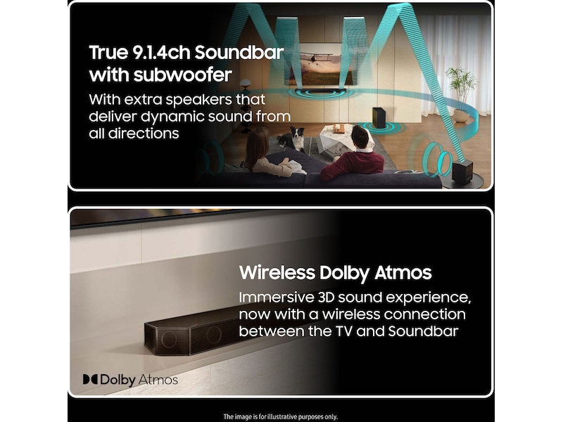 Samsung HW-Q935D soundbar med subwoofer (sort) Lydplanker