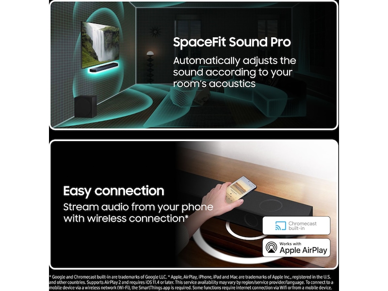 Samsung HW-Q935D soundbar med subwoofer (sort) Lydplanker