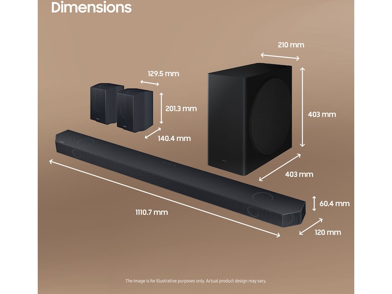 Samsung HW-Q935D soundbar med subwoofer (sort) Lydplanker