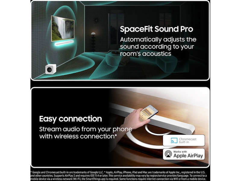 Samsung HW-S811D soundbar med subwoofer (hvit) Lydplanker