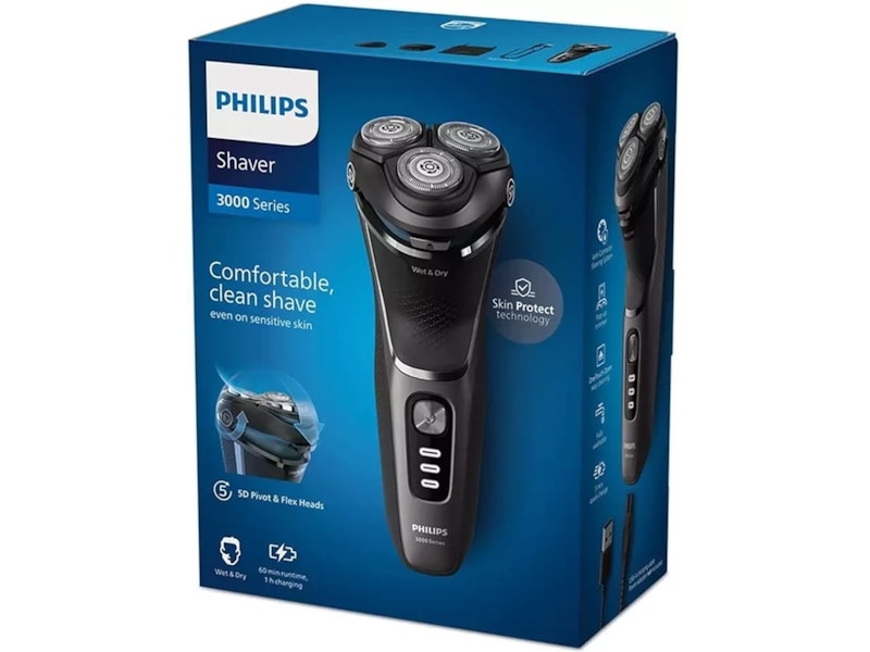Philips Series 3000 Wet & Dry elektrisk barbermaskin S3343/13 Barbermaskiner
