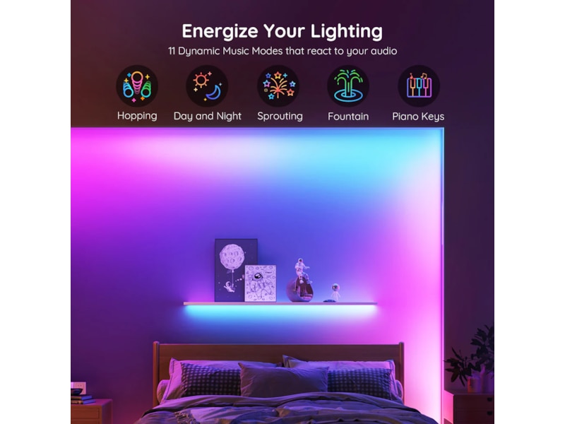 Govee RGB Smart Wi-Fi + Bluetooth LED Strip (2x5m) Led strips & underholdning