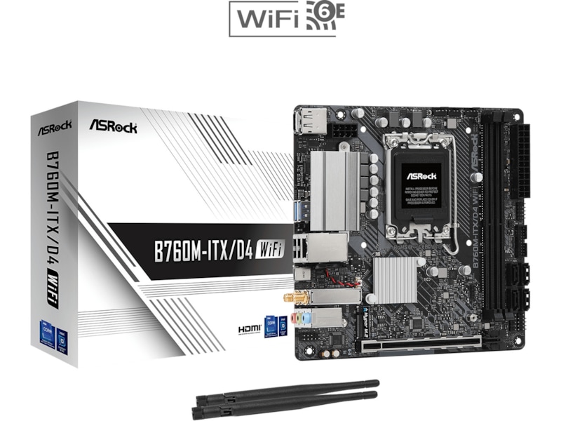 ASRock B760M-ITX/D4 WIFI Hovedkort Intel Socket