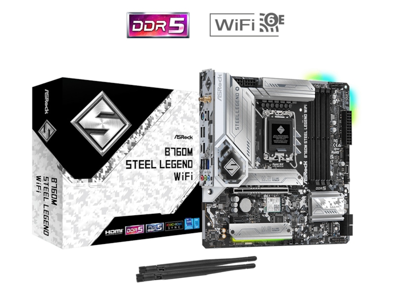 ASRock B760M Steel Legend WIFI Hovedkort Intel Socket