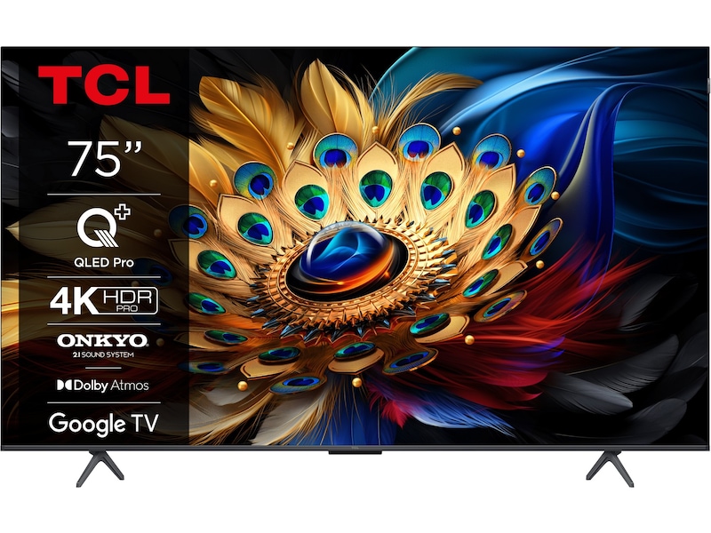 TCL 75" 75C61B QLED Pro 4K Google TV 70 - 79 tommer TV