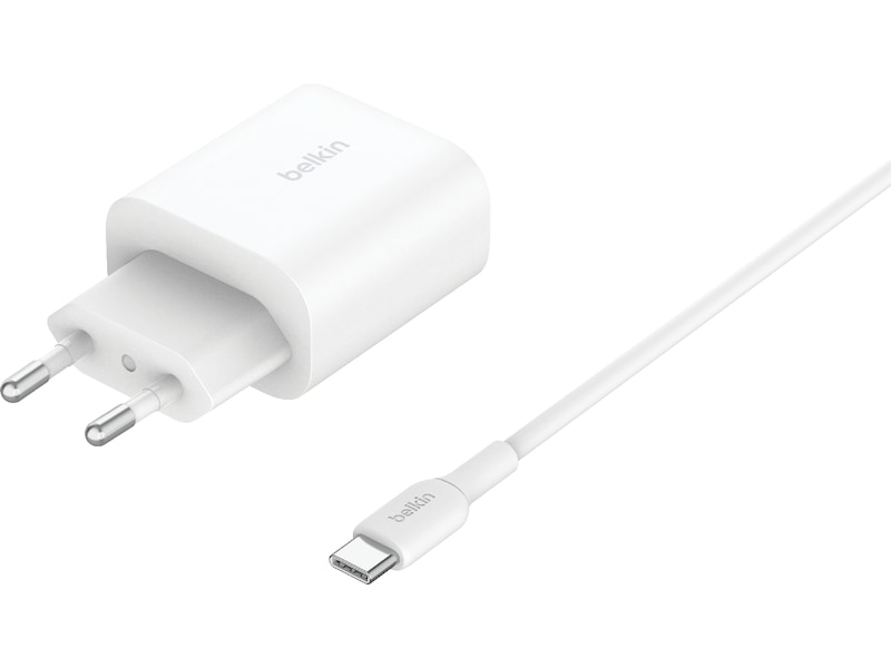 Belkin 3-i-1 Qi2 Trådløs lader (hvit) Trådløs lader