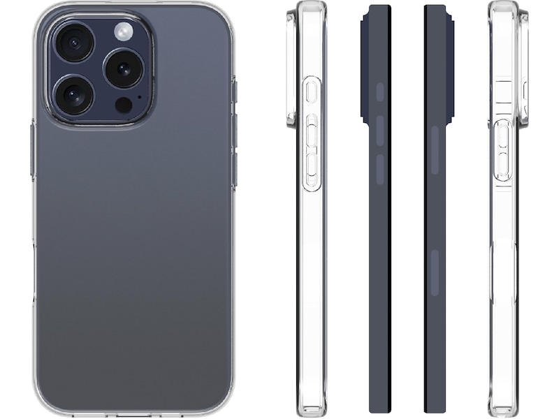 iiglo iPhone 16 Pro Silikondeksel (gjennomsiktig) Deksel til mobiltelefon