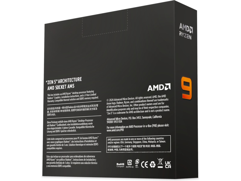 AMD Ryzen 9 9950X CPU Prosessorer