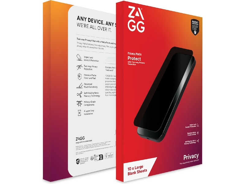 Zagg Privacy Filter Skjermbeskytter - Large Skjermbeskyttelse nettbrett