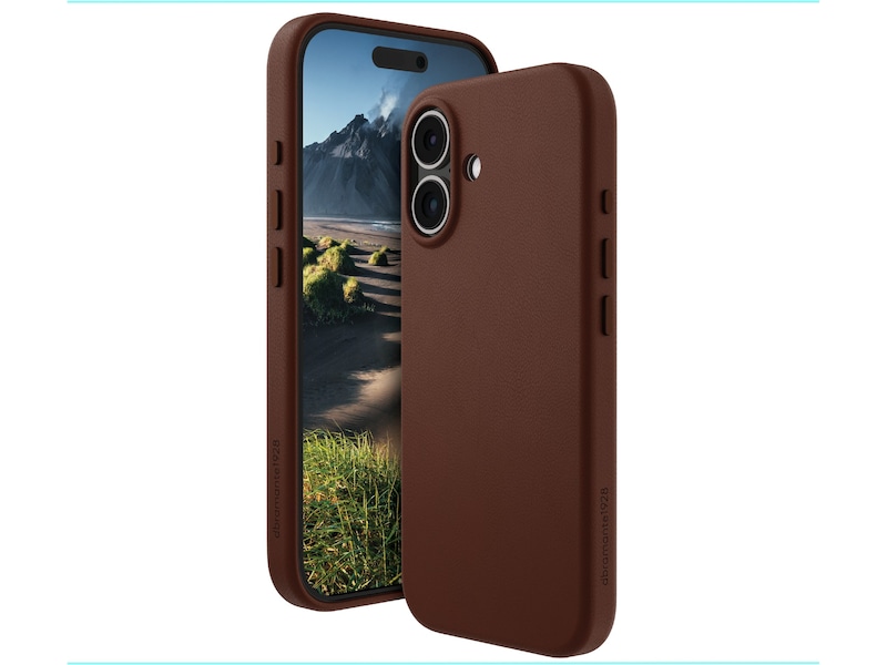 dbramante1928 iPhone 16 Roskilde skinndeksel (dark tan) Deksel til mobiltelefon