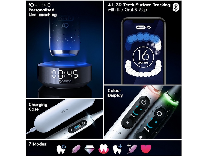 Oral-B iO 10 Elektrisk Tannbørste (sort) Elektriske tannbørster