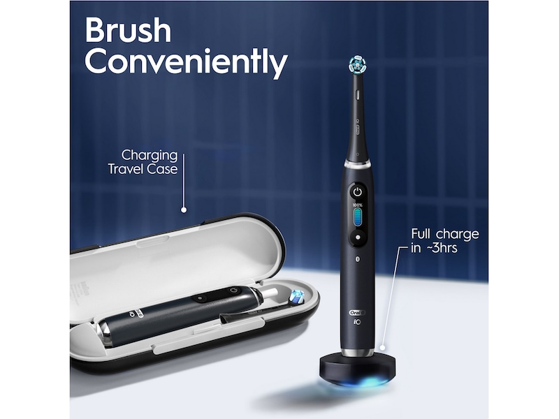 Oral-B iO 9 Duo Elektriske Tannbørster (sort & lys rosa) Elektriske tannbørster