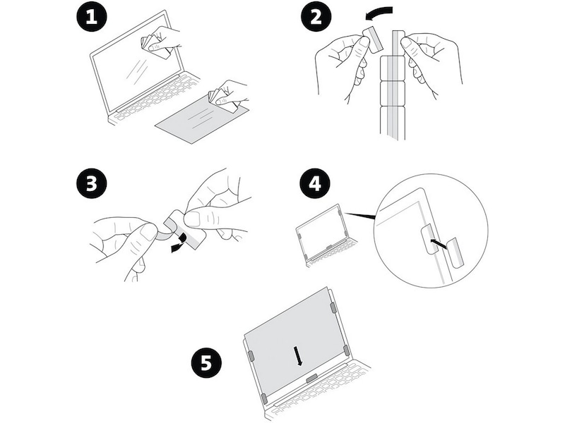 Kensington 14" Avtagbart Privacy Skjermfilter Skjermbeskyttelse nettbrett