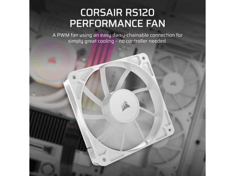 Corsair RS120 Vifte (hvit) Vifter