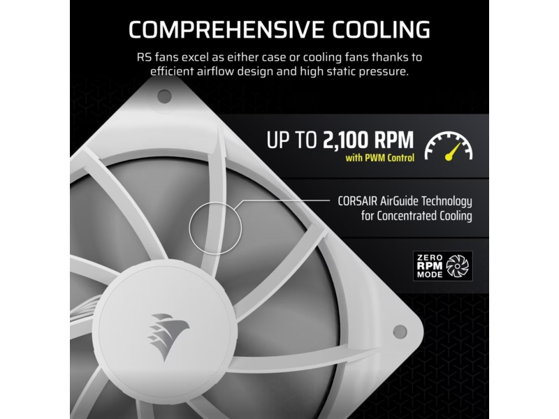 Corsair RS120 Vifte (hvit) Vifter